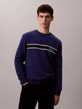 Sudadera clásica de felpa a rayas