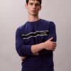 Sudadera clásica de felpa a rayas