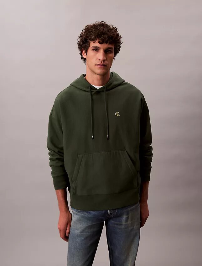 Sudadera con capucha de felpa Monogram de felpa de rizo premium Sudadera con capucha de felpa Monogram de felpa de rizo premium