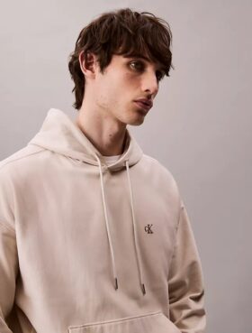 Sudadera con capucha de felpa Monogram de felpa de rizo premium