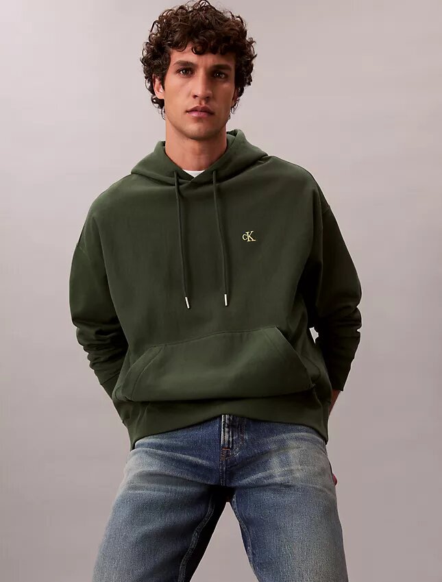 Sudadera con capucha de felpa Monogram de felpa de rizo premium Sudadera con capucha de felpa Monogram de felpa de rizo premium
