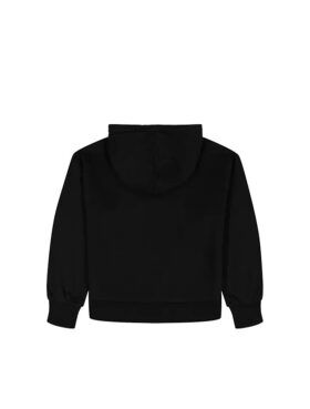 Sudadera con capucha de felpa para niñas con gráfico del logotipo
