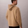 Sudadera con capucha de mezcla de lana con logotipo bordado