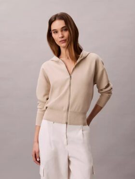 Sudadera con capucha de punto holgada