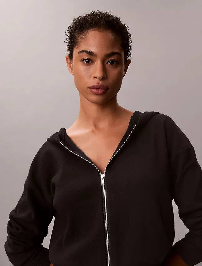 Sudadera con capucha de punto holgada Sudadera con capucha de punto holgada
