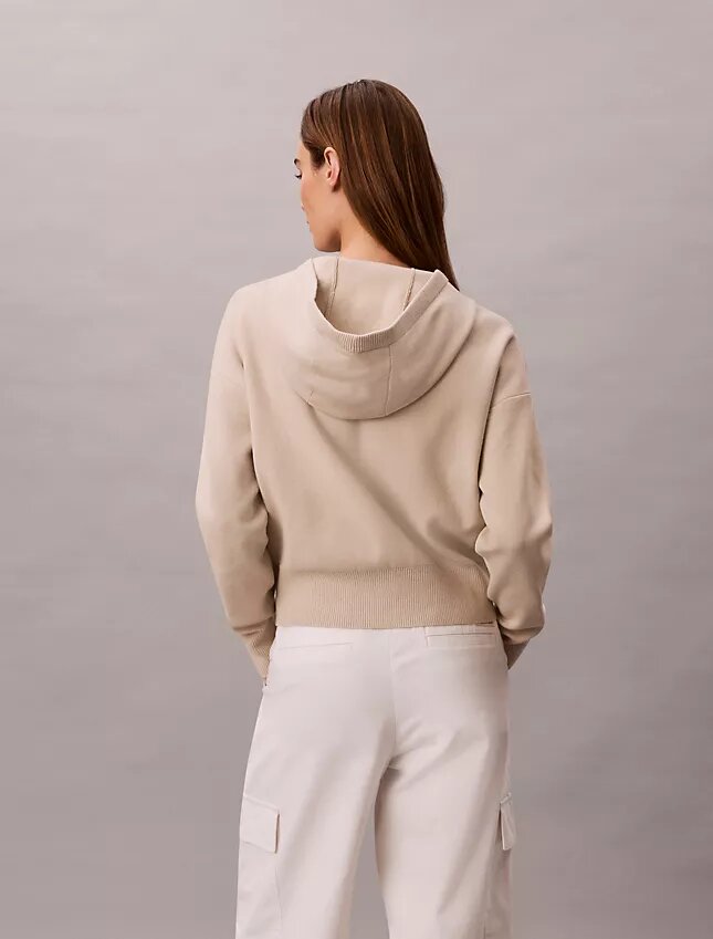Sudadera con capucha de punto holgada Sudadera con capucha de punto holgada