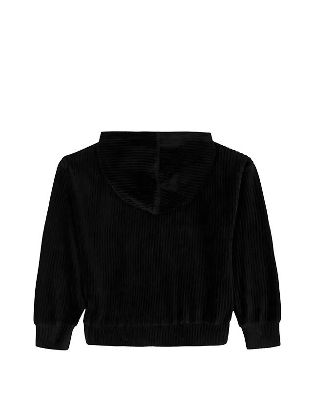 Sudadera con capucha de terciopelo acanalado para niñas Sudadera con capucha de terciopelo acanalado para niñas