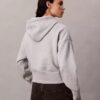 Sudadera con capucha holgada de felpa con Monogram de lentejuelas Sudadera con capucha holgada de felpa con Monogram de lentejuelas