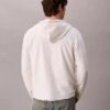 Sudadera con capucha holgada de mezcla de algodón bouclé Sudadera con capucha holgada de mezcla de algodón bouclé