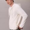Sudadera con capucha holgada de mezcla de algodón bouclé Sudadera con capucha holgada de mezcla de algodón bouclé
