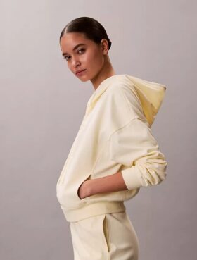 Sudadera con capucha y cremallera completa de jersey de algodón con logotipo
