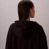 Sudadera con capucha y cremallera completa de jersey de algodón con logotipo