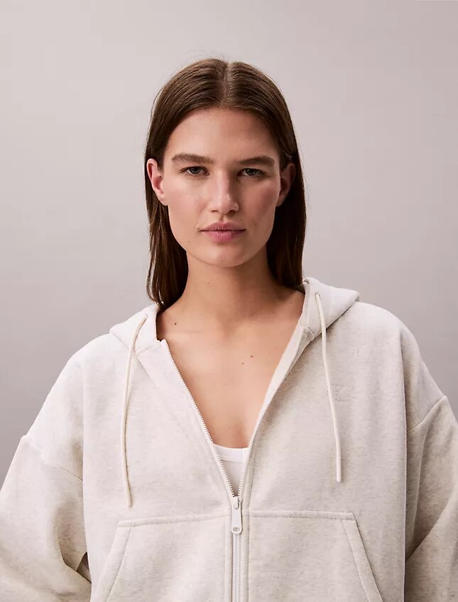 Sudadera con capucha y cremallera de felpa con Monogram Sudadera con capucha y cremallera de felpa con Monogram
