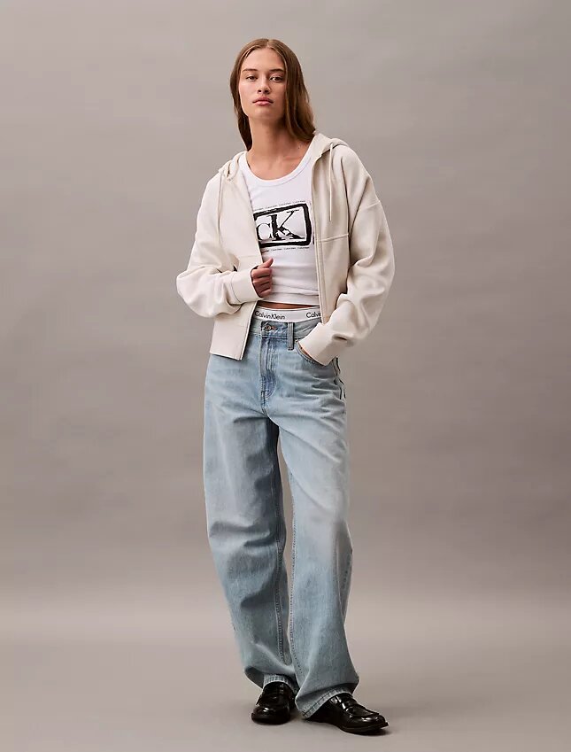 Sudadera con capucha y cremallera de felpa con Monogram Sudadera con capucha y cremallera de felpa con Monogram