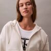 Sudadera con capucha y cremallera de felpa con Monogram Sudadera con capucha y cremallera de felpa con Monogram