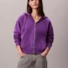 Sudadera con capucha y cremallera de felpa francesa con logotipo de archivo Sudadera con capucha y cremallera de felpa francesa con logotipo de archivo