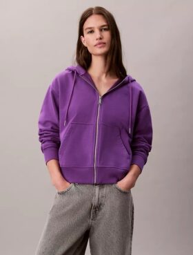 Sudadera con capucha y cremallera de felpa francesa con logotipo de archivo