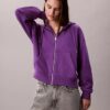 Sudadera con capucha y cremallera de felpa francesa con logotipo de archivo Sudadera con capucha y cremallera de felpa francesa con logotipo de archivo