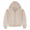 Sudadera con capucha y cremallera de felpa para niñas