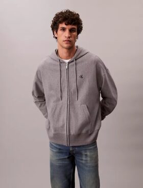 Sudadera con capucha y cremallera de felpa premium