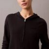 Sudadera con capucha y cremallera Icon de felpa de algodón