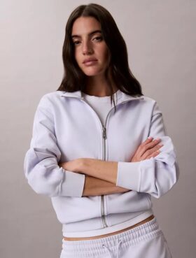 Sudadera con cremallera completa y cinta con el logotipo