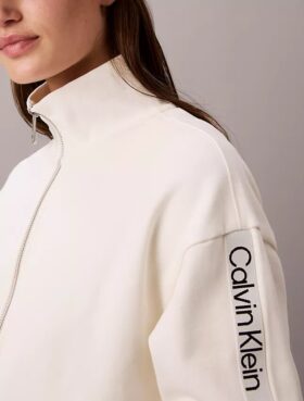 Sudadera con cremallera completa y cinta con el logotipo