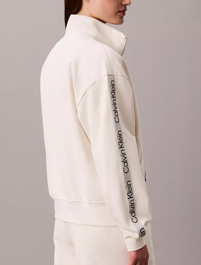 Sudadera con cremallera completa y cinta con el logotipo Sudadera con cremallera completa y cinta con el logotipo