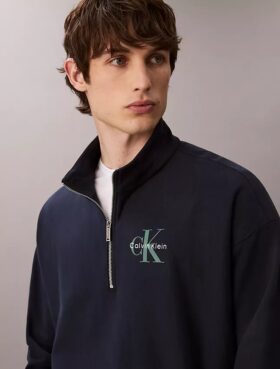 Sudadera con cremallera de un cuarto de Monologo Premium Terry