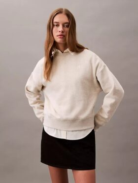 Sudadera corta de felpa con Monogram