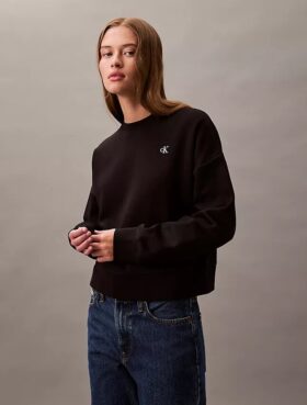 Sudadera corta de felpa con Monogram