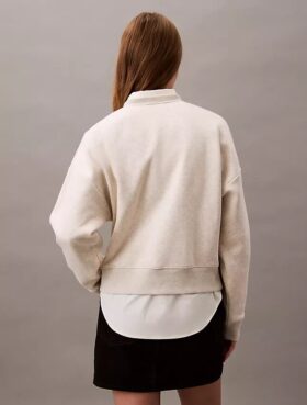 Sudadera corta de felpa con Monogram