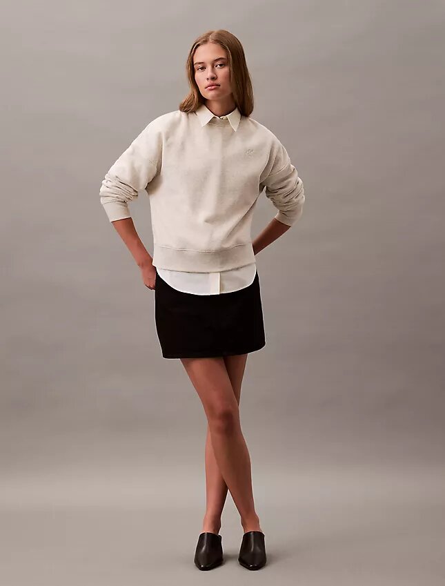 Sudadera corta de felpa con Monogram Sudadera corta de felpa con Monogram