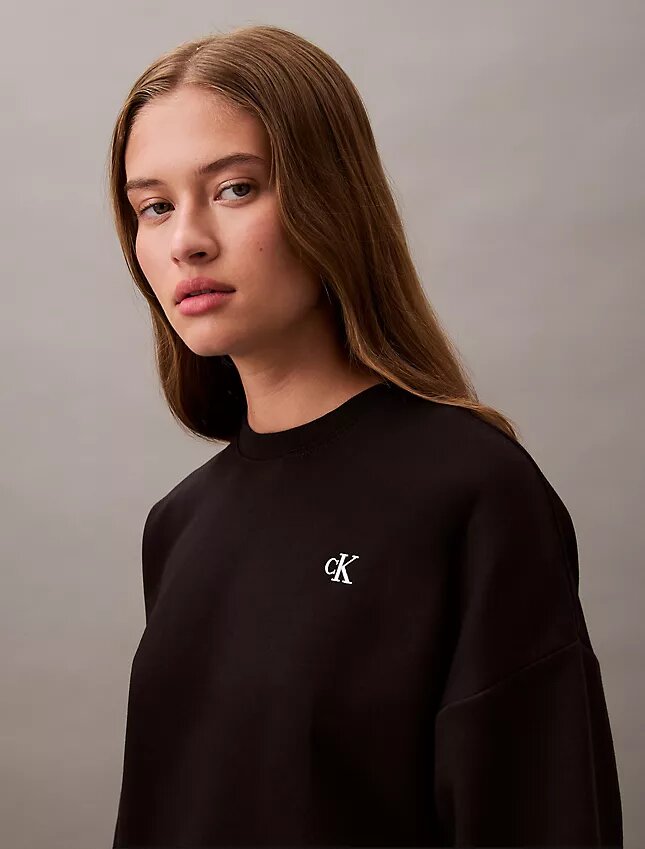 Sudadera corta de felpa con Monogram Sudadera corta de felpa con Monogram