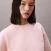 Sudadera corta holgada de felpa francesa Sudadera corta holgada de felpa francesa