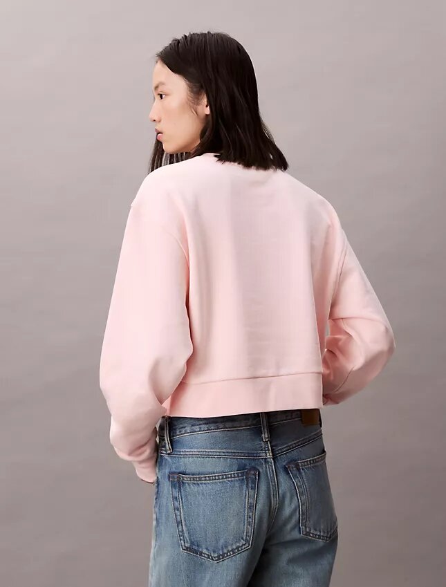 Sudadera corta holgada de felpa francesa Sudadera corta holgada de felpa francesa