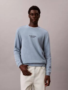 Sudadera de cuello redondo de felpa con gráfico del logotipo