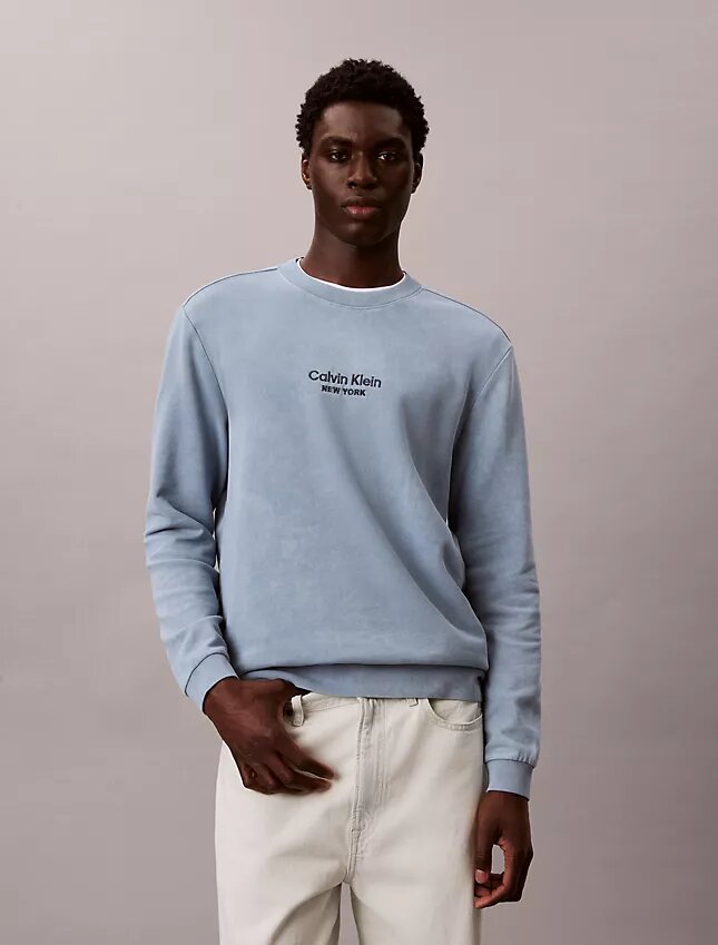 Sudadera de cuello redondo de felpa con gráfico del logotipo Sudadera de cuello redondo de felpa con gráfico del logotipo