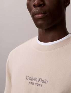 Sudadera de cuello redondo de felpa con gráfico del logotipo