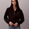 Sudadera de felpa con cremallera de un cuarto y Monogram Sudadera de felpa con cremallera de un cuarto y Monogram