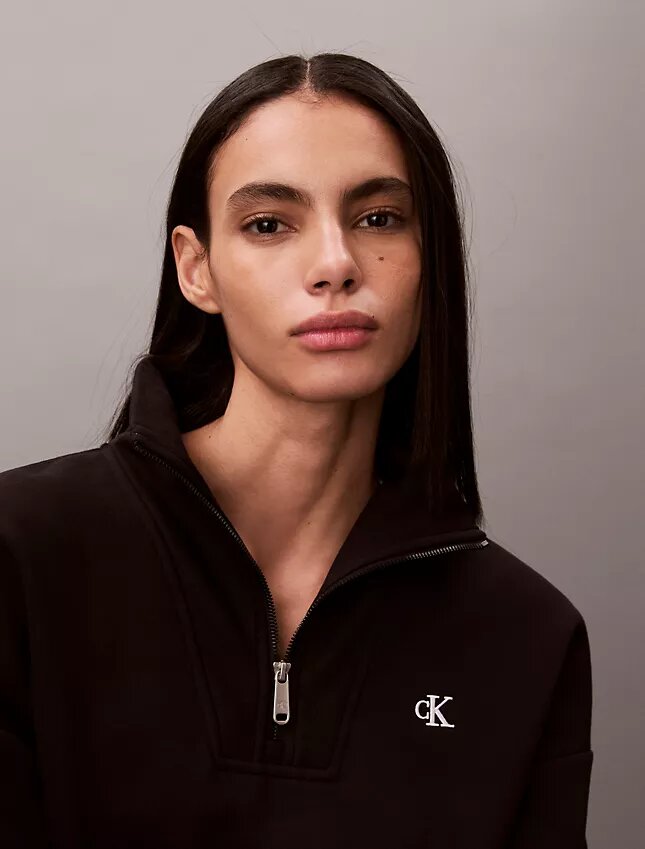 Sudadera de felpa con cremallera de un cuarto y Monogram Sudadera de felpa con cremallera de un cuarto y Monogram