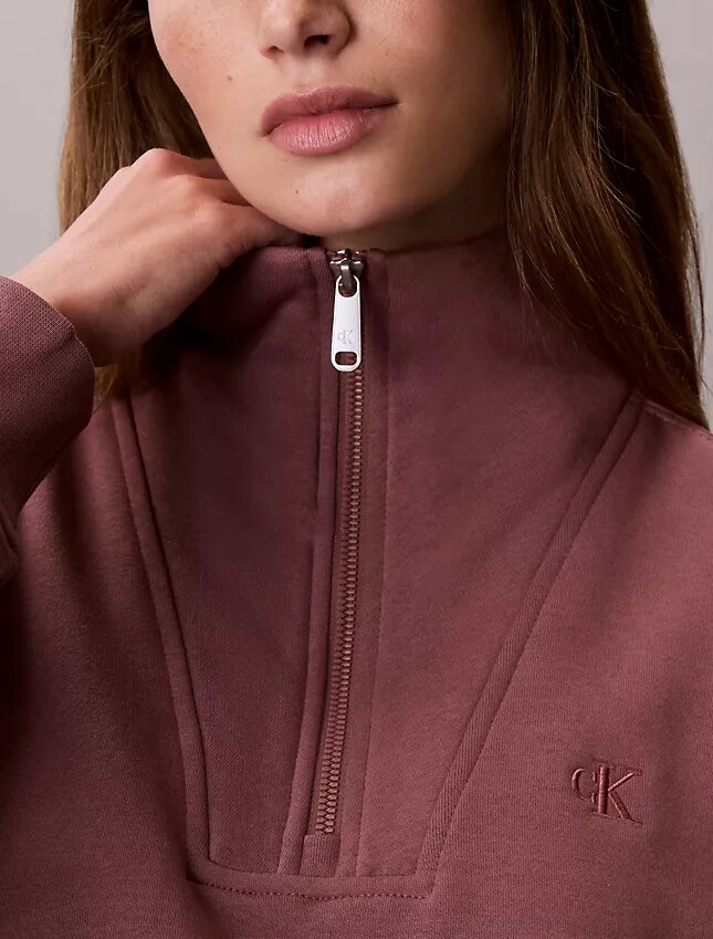 Sudadera de felpa con cremallera de un cuarto y Monogram Sudadera de felpa con cremallera de un cuarto y Monogram