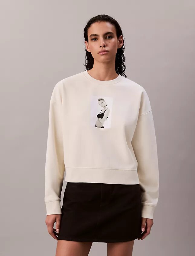 Sudadera holgada con estampado de Kate Moss Sudadera holgada con estampado de Kate Moss