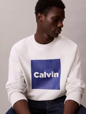 Sudadera holgada con gráfico de logotipo en forro polar