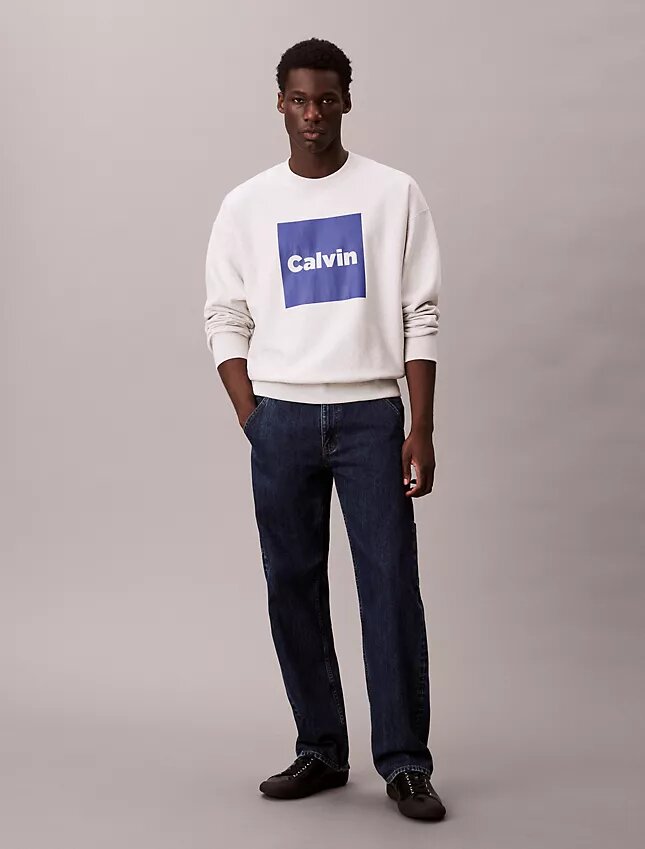 Sudadera holgada con gráfico de logotipo en forro polar Sudadera holgada con gráfico de logotipo en forro polar