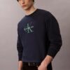 Sudadera holgada de felpa de primera calidad con logotipo Monogram