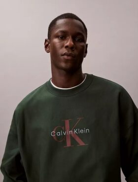 Sudadera holgada de felpa de primera calidad con logotipo Monogram
