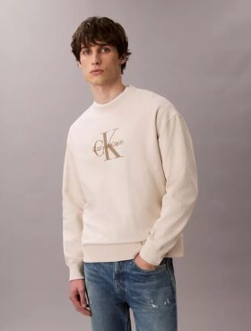 Sudadera holgada de felpa de primera calidad con logotipo Monogram