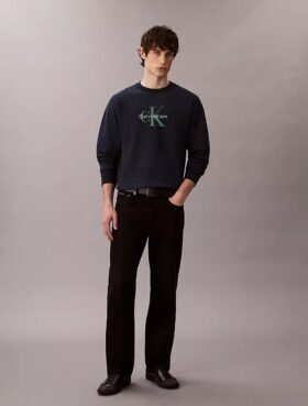 Sudadera holgada de felpa de primera calidad con logotipo Monogram