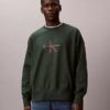 Sudadera holgada de felpa de primera calidad con logotipo Monogram